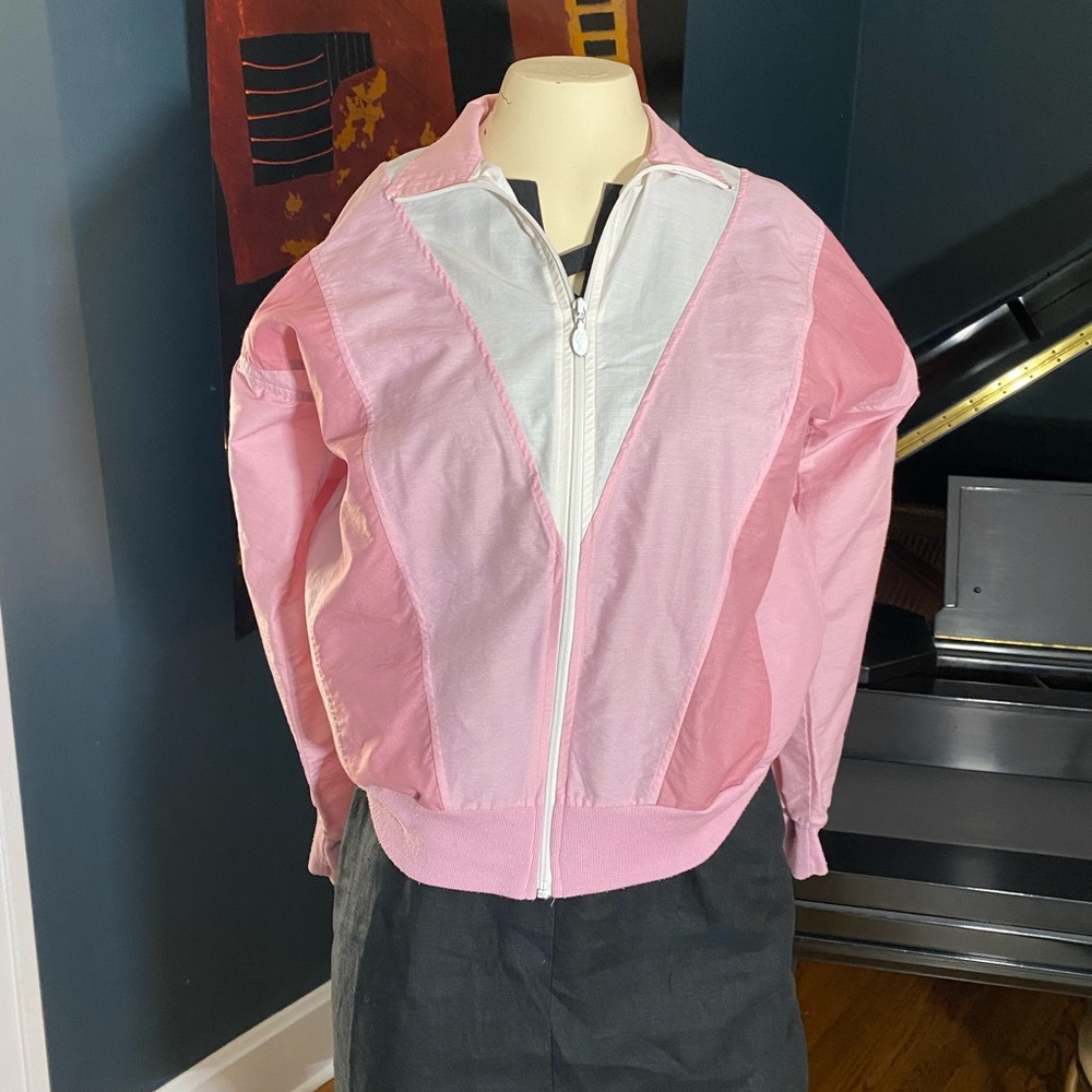 Vintage pink Goola Gong athletic varsity light jacket size small